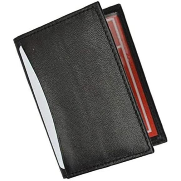 Slim Thin Leather Credit Card ID Mini Wallet Holder Bifold Driver's License Safe